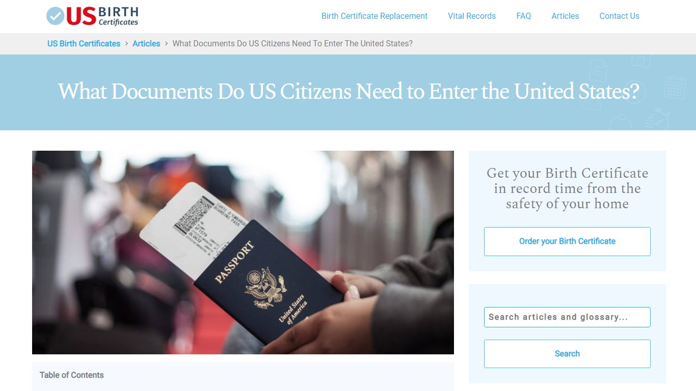 What Documents Do US Citizens Need to Enter the United States?